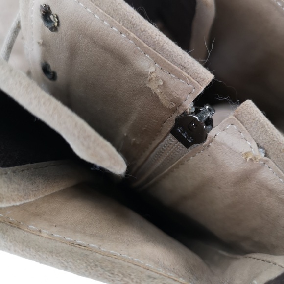 Stylenanda (Korea) suede boots in tan - Picture 6 of 11